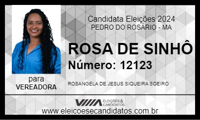 Candidato ROSA DE SINHÔ 2024 - PEDRO DO ROSÁRIO - Eleições