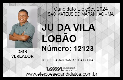 Candidato JU DA VILA LOBÃO 2024 - SÃO MATEUS DO MARANHÃO - Eleições