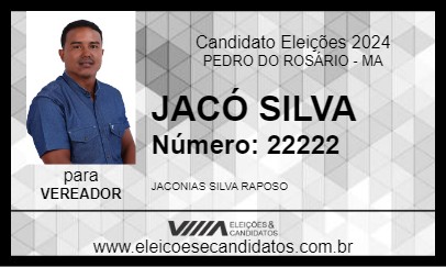 Candidato JACÓ SILVA 2024 - PEDRO DO ROSÁRIO - Eleições