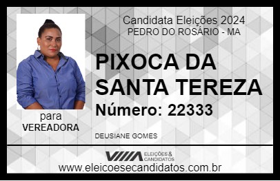 Candidato PIXOCA DA SANTA TEREZA 2024 - PEDRO DO ROSÁRIO - Eleições