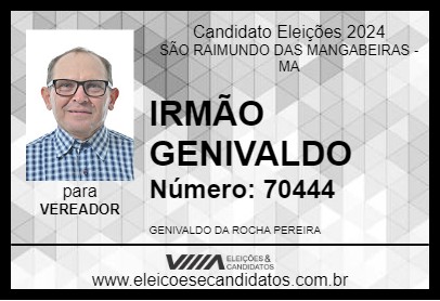 Candidato IRMÃO GENIVALDO 2024 - SÃO RAIMUNDO DAS MANGABEIRAS - Eleições