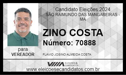 Candidato ZINO COSTA 2024 - SÃO RAIMUNDO DAS MANGABEIRAS - Eleições