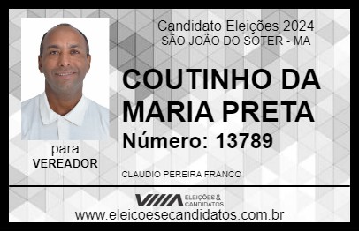 Candidato COUTINHO DA MARIA PRETA 2024 - SÃO JOÃO DO SOTER - Eleições