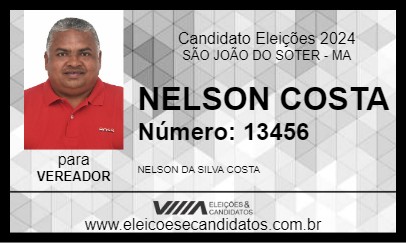 Candidato NELSON COSTA 2024 - SÃO JOÃO DO SOTER - Eleições