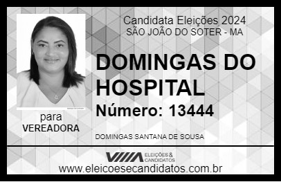 Candidato DOMINGAS DO HOSPITAL 2024 - SÃO JOÃO DO SOTER - Eleições