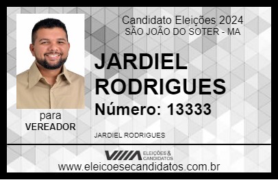 Candidato JARDIEL RODRIGUES 2024 - SÃO JOÃO DO SOTER - Eleições