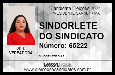 Candidato SINDORLETE DO SINDICATO 2024 - PRESIDENTE SARNEY - Eleições