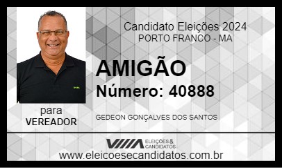 Candidato AMIGÃO 2024 - PORTO FRANCO - Eleições