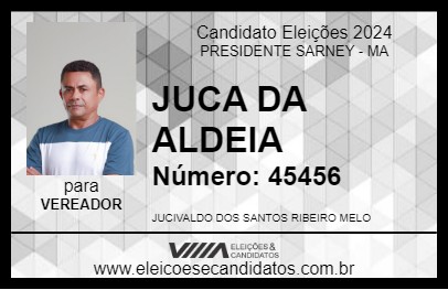 Candidato JUCA DA ALDEIA 2024 - PRESIDENTE SARNEY - Eleições