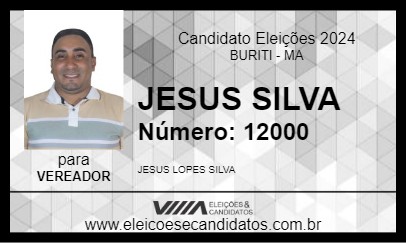 Candidato JESUS SILVA 2024 - BURITI - Eleições