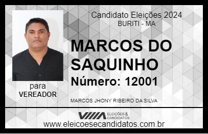 Candidato MARCOS DO SAQUINHO 2024 - BURITI - Eleições