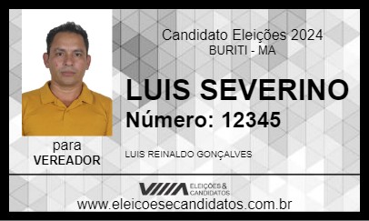 Candidato LUIS SEVERINO 2024 - BURITI - Eleições