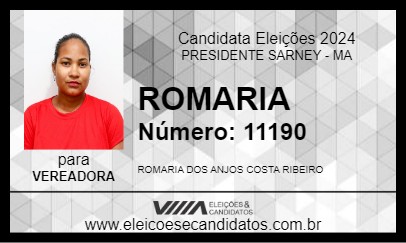 Candidato ROMARIA 2024 - PRESIDENTE SARNEY - Eleições