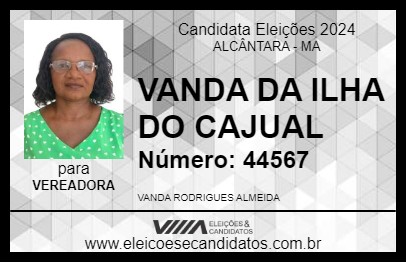 Candidato VANDA DA ILHA DO CAJUAL 2024 - ALCÂNTARA - Eleições