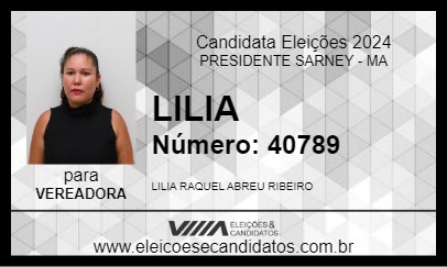 Candidato LILIA 2024 - PRESIDENTE SARNEY - Eleições