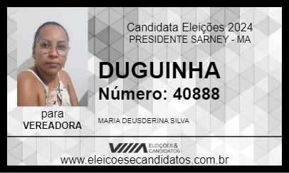 Candidato DUGUINHA 2024 - PRESIDENTE SARNEY - Eleições