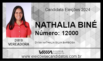 Candidato NATHALIA BINÉ 2024 - ALCÂNTARA - Eleições