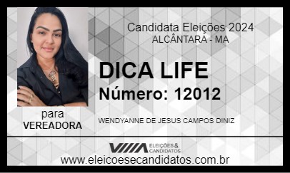 Candidato DICA LIFE 2024 - ALCÂNTARA - Eleições