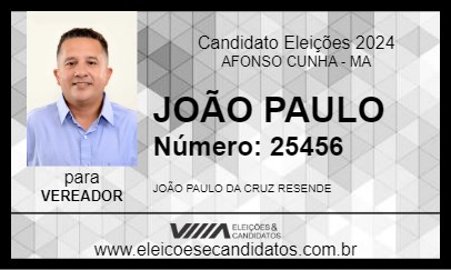 Candidato JOÃO PAULO 2024 - AFONSO CUNHA - Eleições