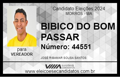 Candidato BIBICO DO BOM PASSAR 2024 - MORROS - Eleições