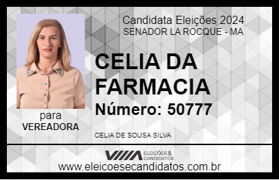 Candidato CELIA DA FARMACIA 2024 - SENADOR LA ROCQUE - Eleições