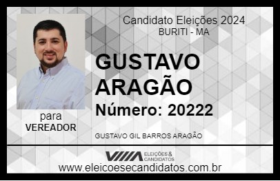 Candidato GUSTAVO ARAGÃO 2024 - BURITI - Eleições