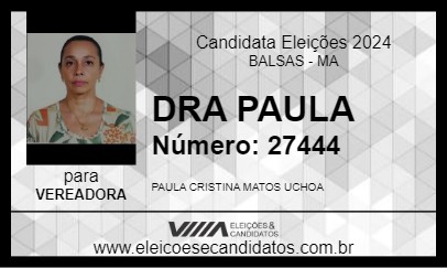 Candidato DRA PAULA 2024 - BALSAS - Eleições