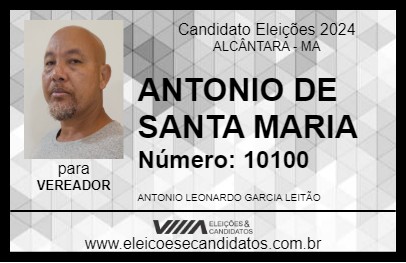 Candidato ANTONIO DE SANTA MARIA 2024 - ALCÂNTARA - Eleições