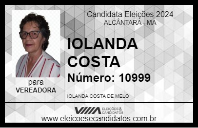 Candidato IOLANDA COSTA 2024 - ALCÂNTARA - Eleições