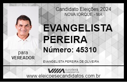 Candidato EVANGELISTA PEREIRA 2024 - NOVA IORQUE - Eleições