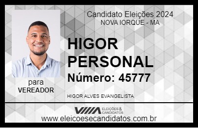 Candidato HIGOR PERSONAL 2024 - NOVA IORQUE - Eleições