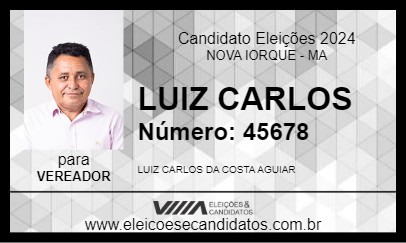 Candidato LUIZ CARLOS 2024 - NOVA IORQUE - Eleições