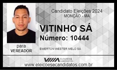 Candidato VITINHO SÁ 2024 - MONÇÃO - Eleições