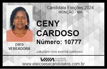 Candidato CENY CARDOSO 2024 - MONÇÃO - Eleições