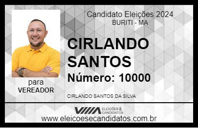 Candidato CIRLANDO  SANTOS 2024 - BURITI - Eleições