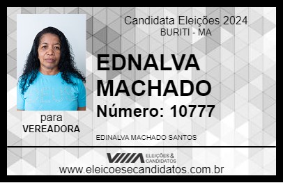 Candidato EDINALVA MACHADO 2024 - BURITI - Eleições