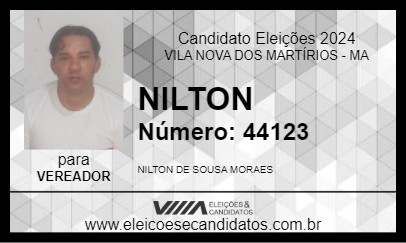 Candidato NILTON 2024 - VILA NOVA DOS MARTÍRIOS - Eleições