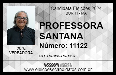 Candidato PROFESSORA SANTANA 2024 - BURITI - Eleições