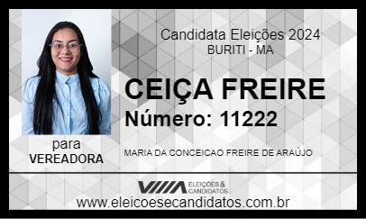 Candidato CEIÇA FREIRE 2024 - BURITI - Eleições