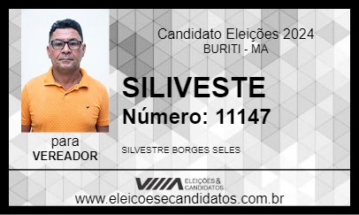 Candidato SILIVESTE 2024 - BURITI - Eleições