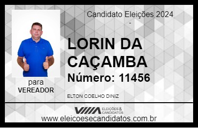 Candidato LORIN DA CAÇAMBA 2024 - BURITI - Eleições