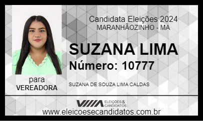 Candidato SUZANA LIMA 2024 - MARANHÃOZINHO - Eleições