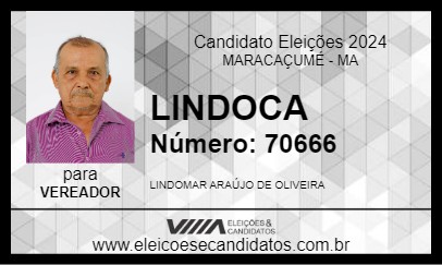 Candidato LINDOCA 2024 - MARACAÇUMÉ - Eleições