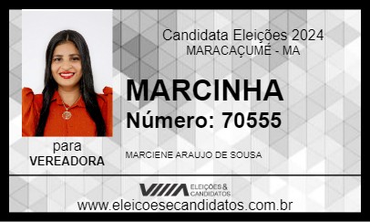 Candidato MARCINHA 2024 - MARACAÇUMÉ - Eleições