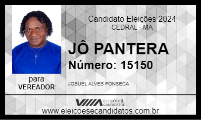 Candidato JÔ PANTERA 2024 - CEDRAL - Eleições