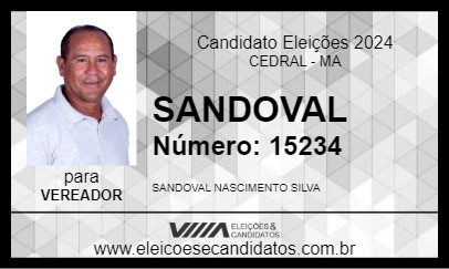 Candidato SANDOVAL 2024 - CEDRAL - Eleições