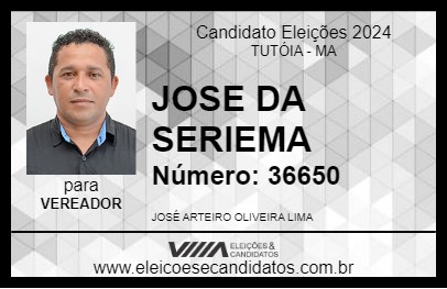 Candidato JOSE DA SERIEMA 2024 - TUTÓIA - Eleições