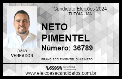 Candidato NETO PIMENTEL 2024 - TUTÓIA - Eleições