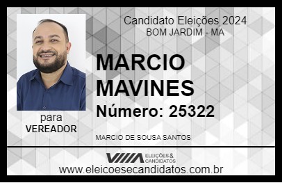 Candidato MARCIO MAVINES 2024 - BOM JARDIM - Eleições