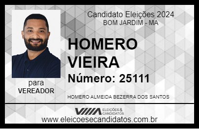 Candidato HOMERO VIEIRA 2024 - BOM JARDIM - Eleições